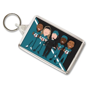 Jaguars 2024-25 Vector Heroes Key Ring Keyring Great Gift For Jacksonville Fans Printed in The UK