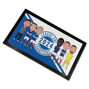 Portsmouth Champes 2024 Bar Läufer Matte Man Höhle Bar Auswahl der Größen Tolles Geschenk für Pompey Fans Vektor-Helden
