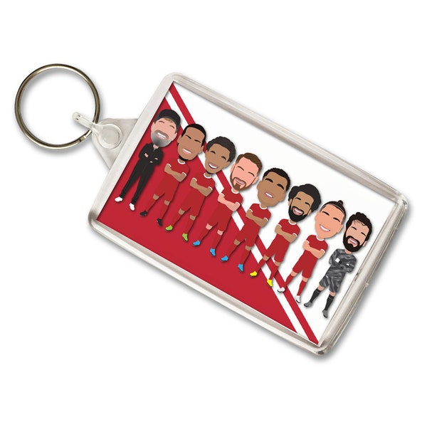 Liverpool 2023 -2024 Vector Heroes Key Ring Keyring Key Chain Great Gift For Liverpool Fans Printed in The UK