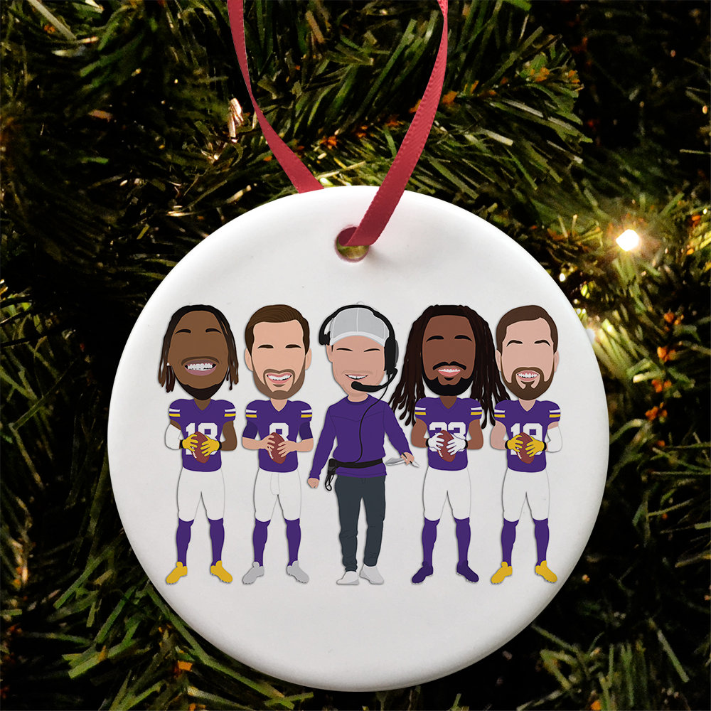 Minnesota vikings christmas tree ornaments Clearance
