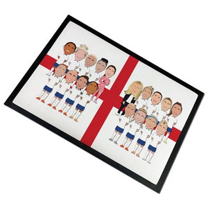 England Womens World Cup Squad 2023 Door Mat Floor Mat Man Cave Bar Add Any Name Message Or Text