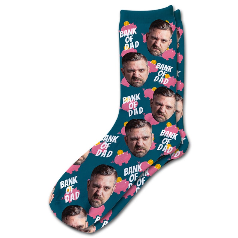 Personalised Fathers Day Photo Socks Novelty Fathers Day Gift Add Any Photo Dad