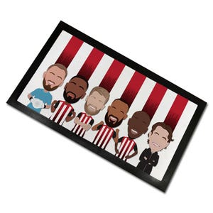 Brentford Vector Heroes Bar Runner Mat Man Cave Bar 2024-25 Choice Of Sizes Great Gift For Bees Fans