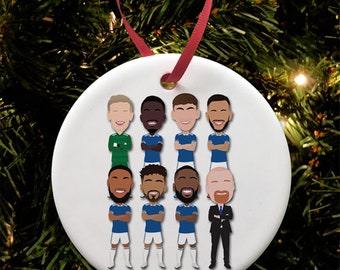 Everton 2023-24 Christmas Tree Decoration Flat Ceramic Bauble Great Christmas Gift
