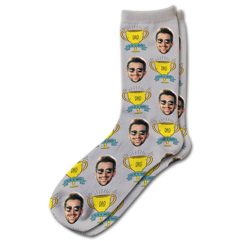 Personalised Fathers Day Photo Socks Novelty Fathers Day Gift Add Any Photo Dad
