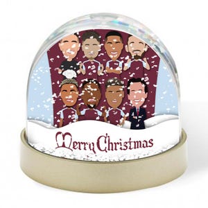 Villa 2024-25 Vector Heroes Christmas Snow Globe Emery Cash Watkins etc Great Christmas Gift For Villa Fans Aston