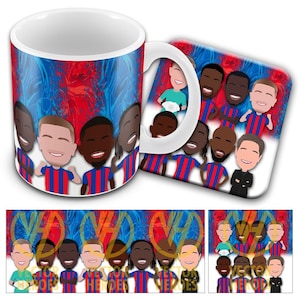 Crystal Palace 2024-25 Printed Mug & Coaster Set Vector Heroes Great Christmas Gift for Palace Fans