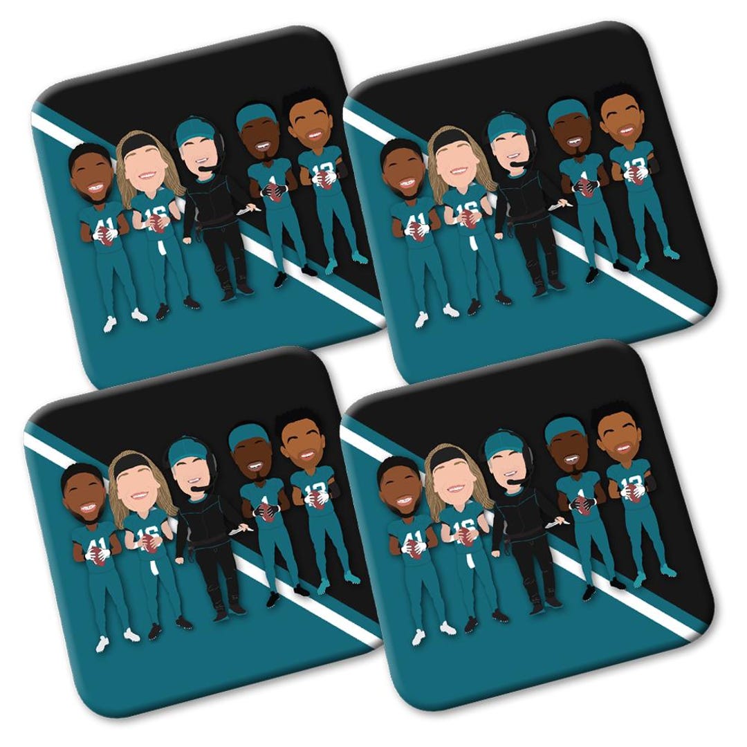 Insult Coasters Vector Jaguars 2024-25 Pack of 4 Coasters Vector Heroes American Football ...
