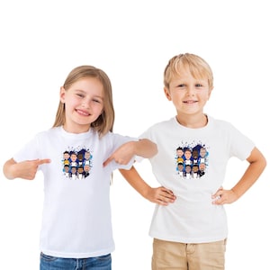 Spurs 2024-25 Vector Heroes Kids Child Cotton T-Shirt Sizes Age 3-13 Years Unofficial Ange Son etc Choice Of Colours | Printed In The UK |