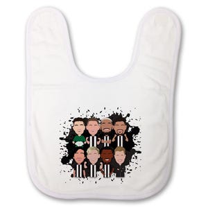 Newcastle Utd 2024-25 Printed Baby Bib Burp Cloth Howe Pope etc Great Gift Toon Army