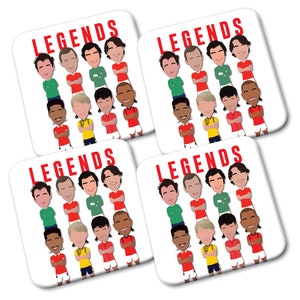Forest Legends Printed 4 Pack Of Coasters Clough Robertson Perace Walker etc Great Gift For Forest Fans Nottm Nottingham