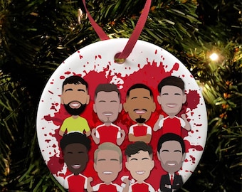 Waffenhalter Weihnachtsbaum Dekoration Flache Keramik Bauble Arteta Saka Weiß Etc Spielzeug Spielwaren Großes Geschenk für Gunners Fans