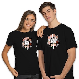 Newcastle Vector Heroes Adult Unisex Czarna bawełniana koszulka Tee League Cup Winners 2025 | Rozmiary S-3XL | Koszulka Great Toon Army&#39; Fans