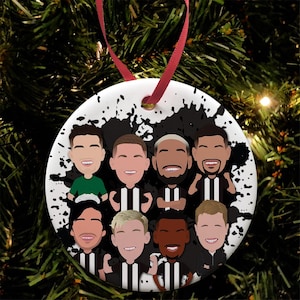 Newcastle 2024-25 Christmas Tree Decoration Flat Ceramic Bauble Howe Pope etc | Utd Toon Great Christmas Gift | Choice Of Designs