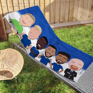 Everton 2024-25 Beach Towel Vector Heroes Top Quality Perfect For Summer Holidays Dyche Pickford Etc Great Gift For Toffees
