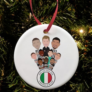 Newcastle Christmas Tree Decoration Flat Ceramic Bauble Have You Ever Seen A Mackem In Milan? Howe Wilson Saint Maximin Utd