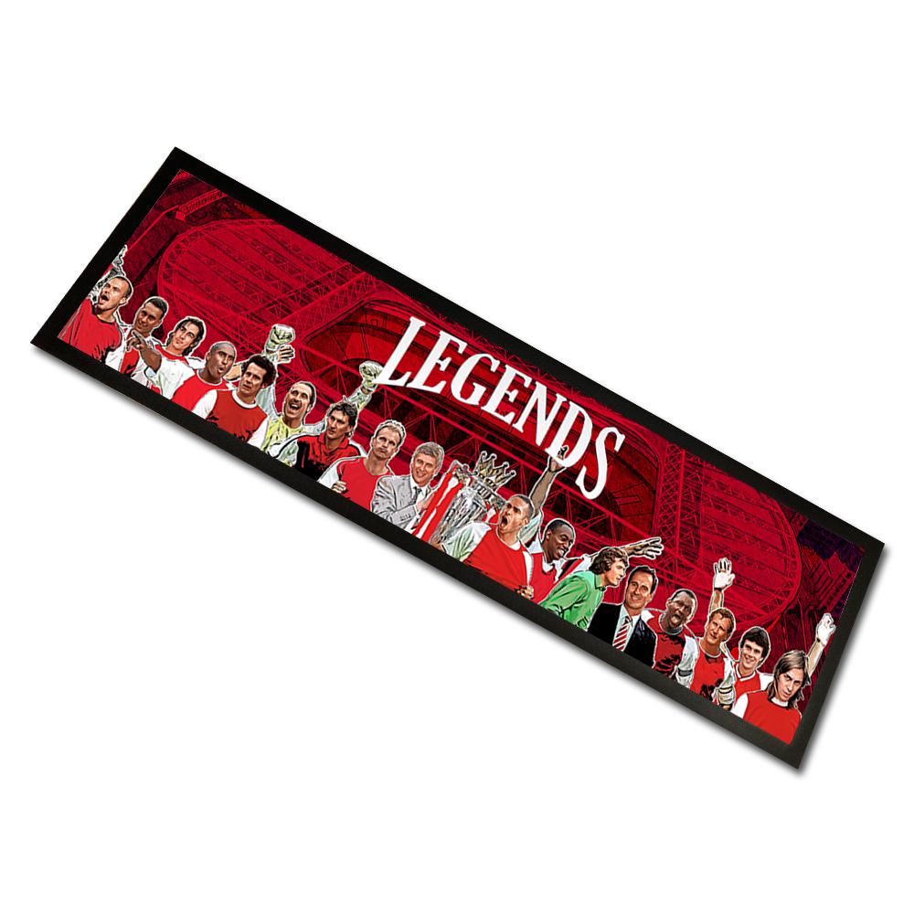 Arsenal Club Legends Bar Runner Mat Henry Wright Etc Man Cave Bar Great ...