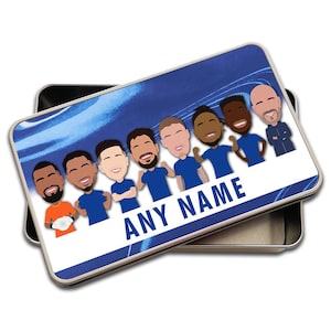Chelsea 2024-25 Personalised Pencil Tin Case etc For Home School Great Gift For Kids & Blues Fans Printed in the UK Add Any Name