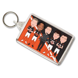 Brelok do kluczy Bengals 2024-25 Vector Heroes Świetny prezent dla fanów Cincinnati Wydrukowano w Wielkiej Brytanii