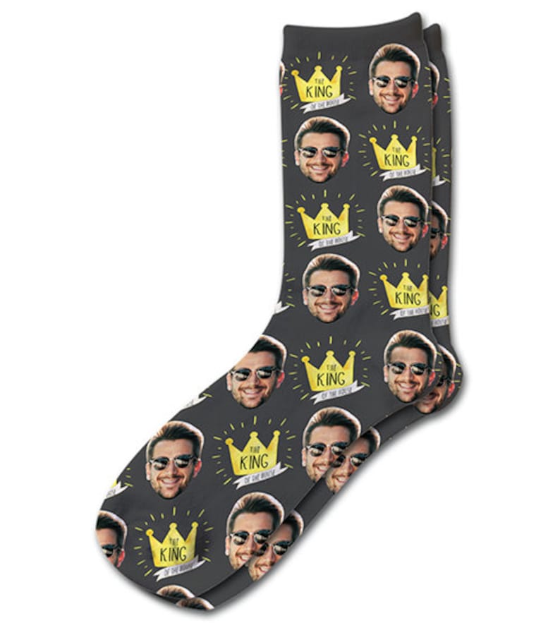 Personalised Fathers Day Photo Socks Novelty Fathers Day Gift Add Any Photo Dad