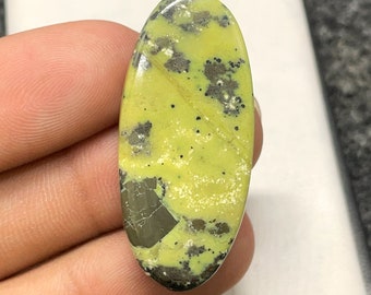 Lizardite , Oval Cabochon, 42x19x6 MM, 44 CTS, Beautiful Cabochon, #B-1858