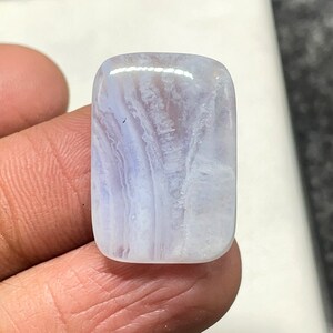 Blue Lace Agate, Cushion  Cabochon, 24x16x4 MM, 16 CTS, Beautiful Cabochon, #B-1621