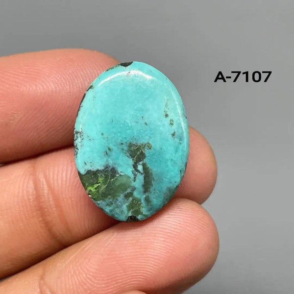 Tibetan Turquoise, Oval Cabochon, 23x17x5 MM, 17 CTS Beautiful Cabochon, #A-7107