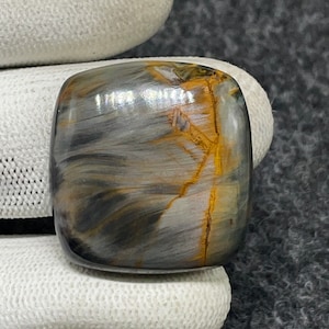 Top Quality Bio Pietersite, Cushion Cabochon, 29x28x7 MM, 49 CTS Beautiful Scenic Cabochons, #1121