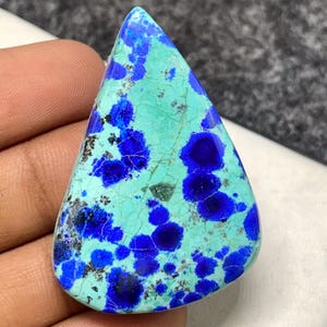 Top Quality BlueBird Azurite Malachite, Freeform Cabochon, 43x29x7 MM, 45  CTS, Beautiful Cabochon, #B-7357