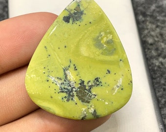 Lizardite , Pear Cabochon, 43x37x5 MM, 55 CTS, Beautiful Cabochon, #B-1860