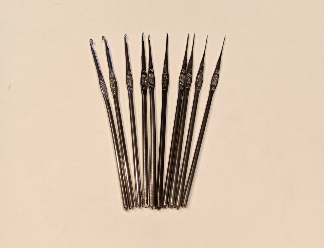 10 Vintage Boye Steel Crochet Hooks Made in USA USA2 With Etsy