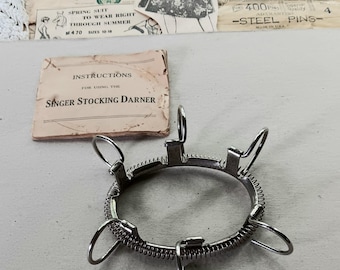 Vintage Singer Stocking Darner, Part Number 35776, Early Version, Patent Pending with Manual