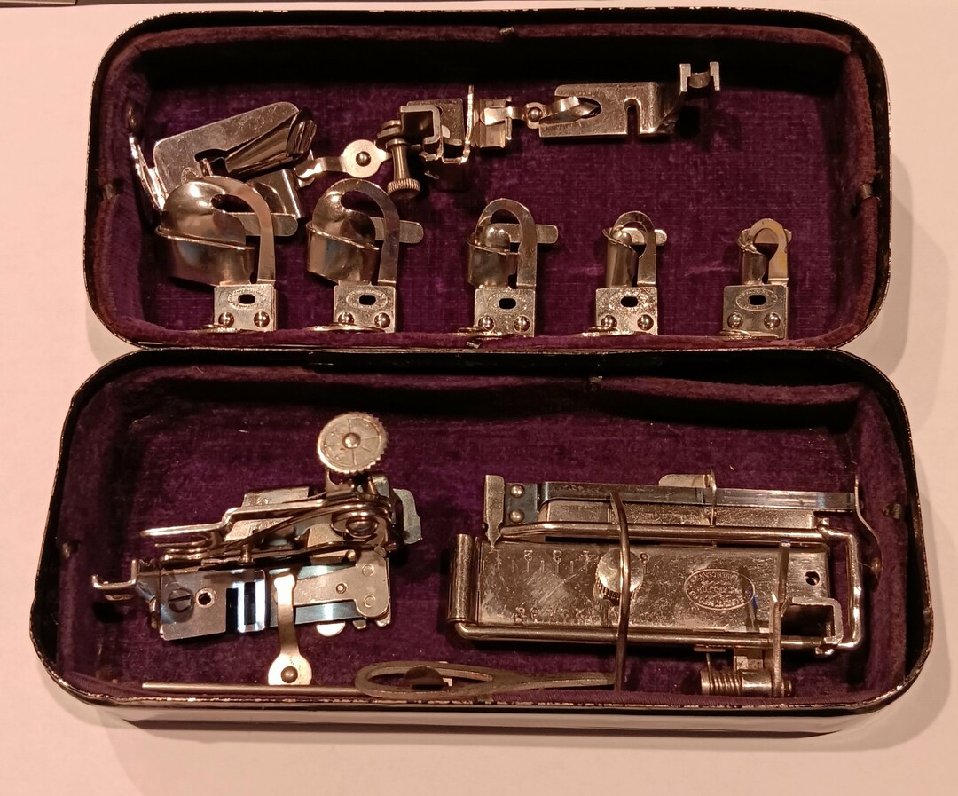 Antique Sewing Machine Attachment Box Low Shank Side Clamp Etsy