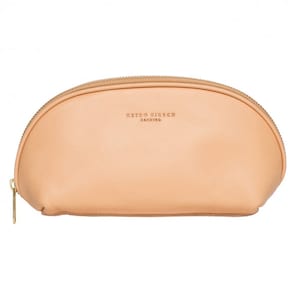 SALDI Marie cosmetico borsa da toilette, pelle, marrone chiaro retrò hirsch Amburgo