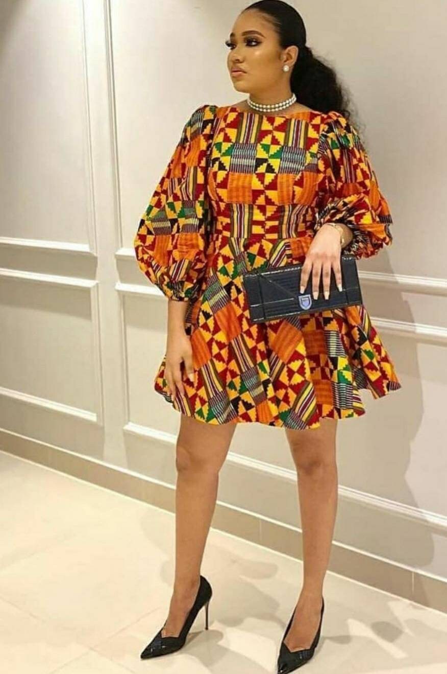 Tosyn African flared dress African short dress African women | Etsy