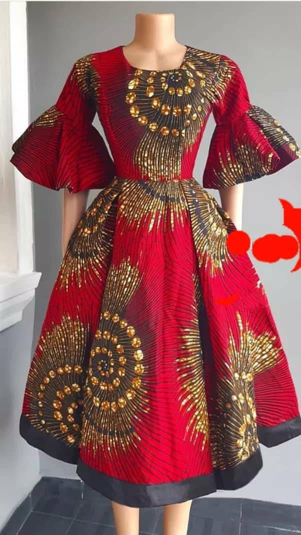 Titi Ankara Flay Dress African Ball Dress African Wax Etsy