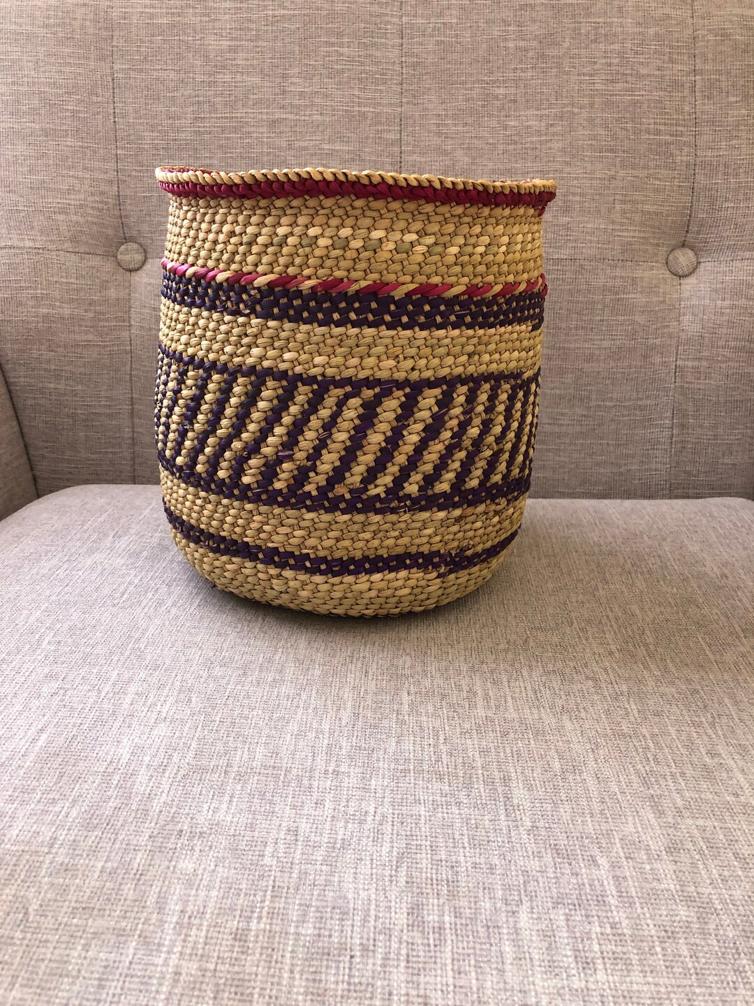 Iringa Grass Basket / Planter Basket , Iringa Basket, Organizer Basket ...