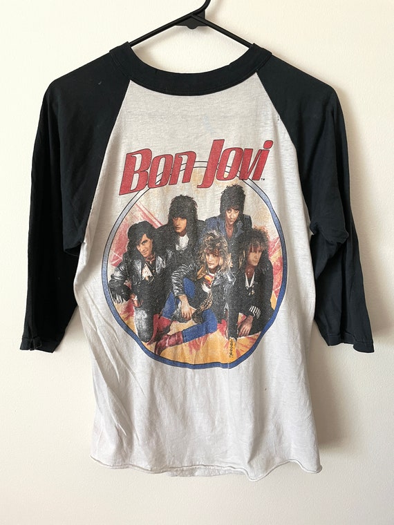 1987 Bon Jovi slippery When Wet Vintage T Shirt Etsy