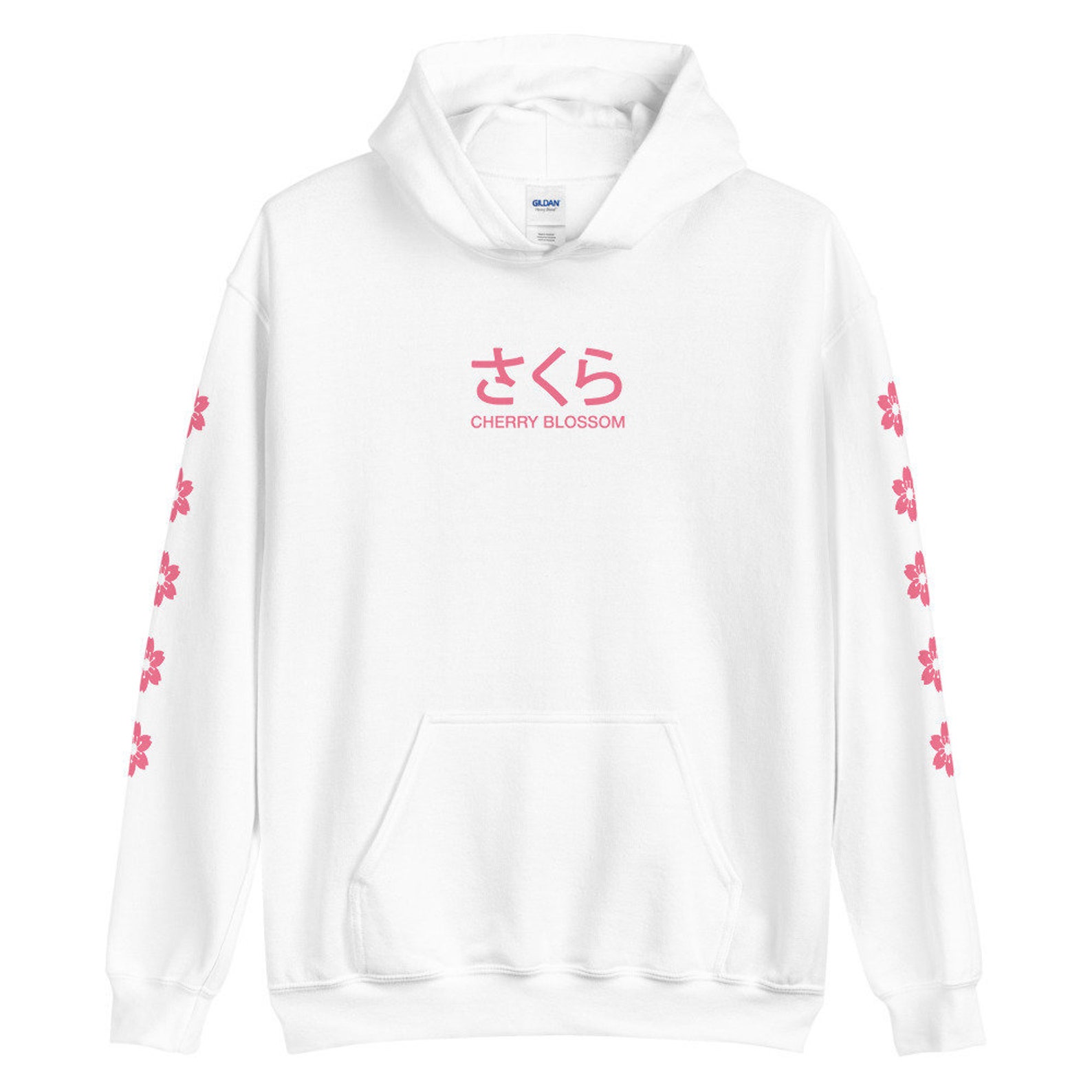 sakura letter graphic streetwear hoodie