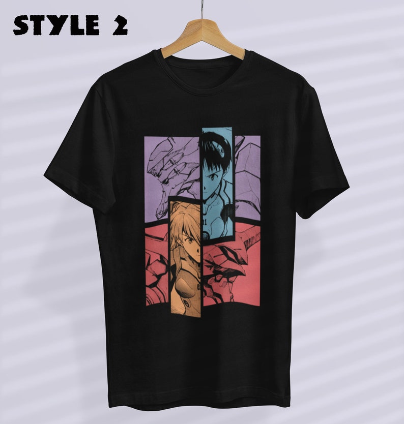 7 STYLES Unisex TShirts Neon Genesis Evangelion Shirt Eva Etsy
