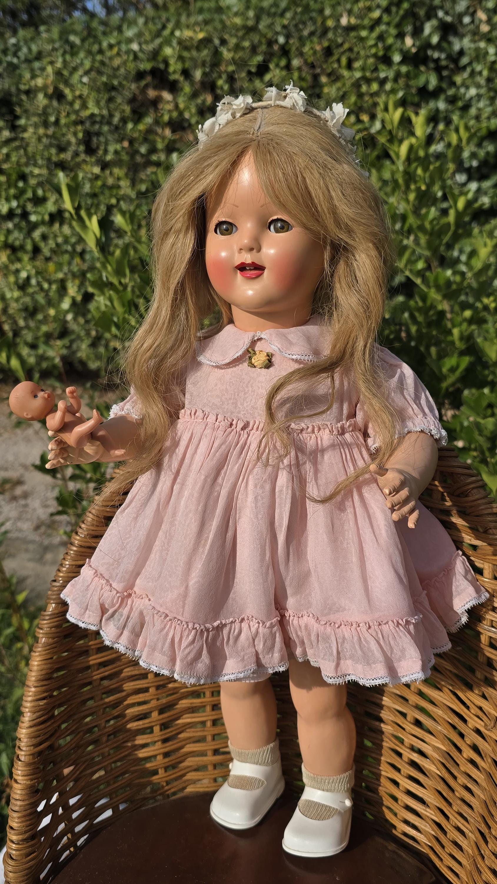 Poupée Dominique Fille En Rhodoïd - SNF 39cm (État D'Usage)