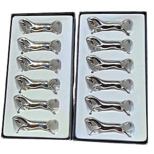 Set of 12 Vintage French Horse Knife Rests Cutlery Holders , very good condition ,french table decor, vintage gift ,collectibles