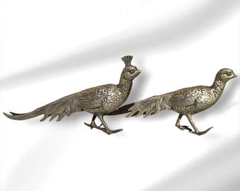 キジの置物 ヴィンテージ 日本製 雉 鳥 置物 ペア 金属彫刻 6インチ - Etsy 日本