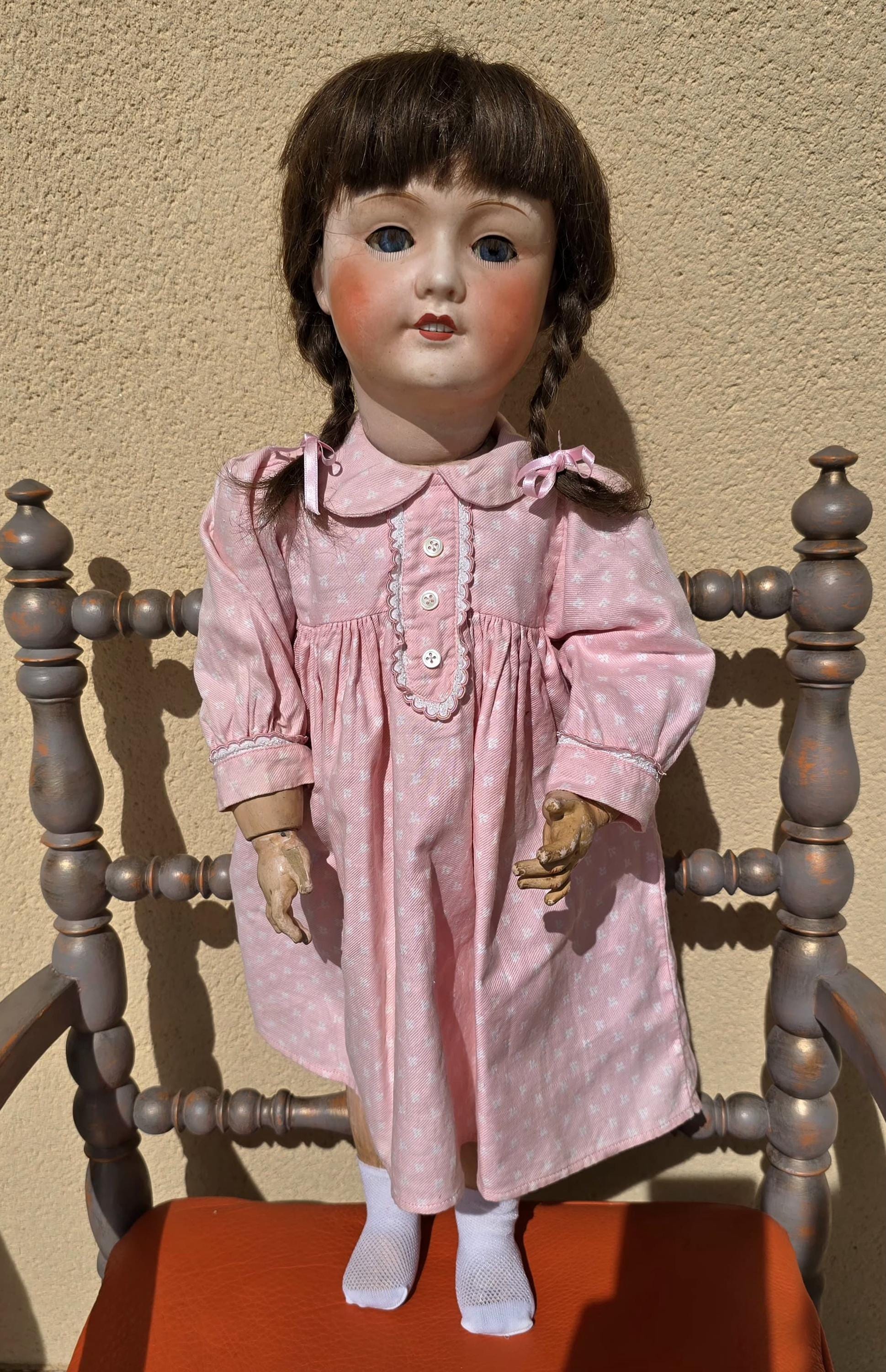 Antique Collectible Rare UNIS FRANCE 30 Bisque Doll 25in (64cm