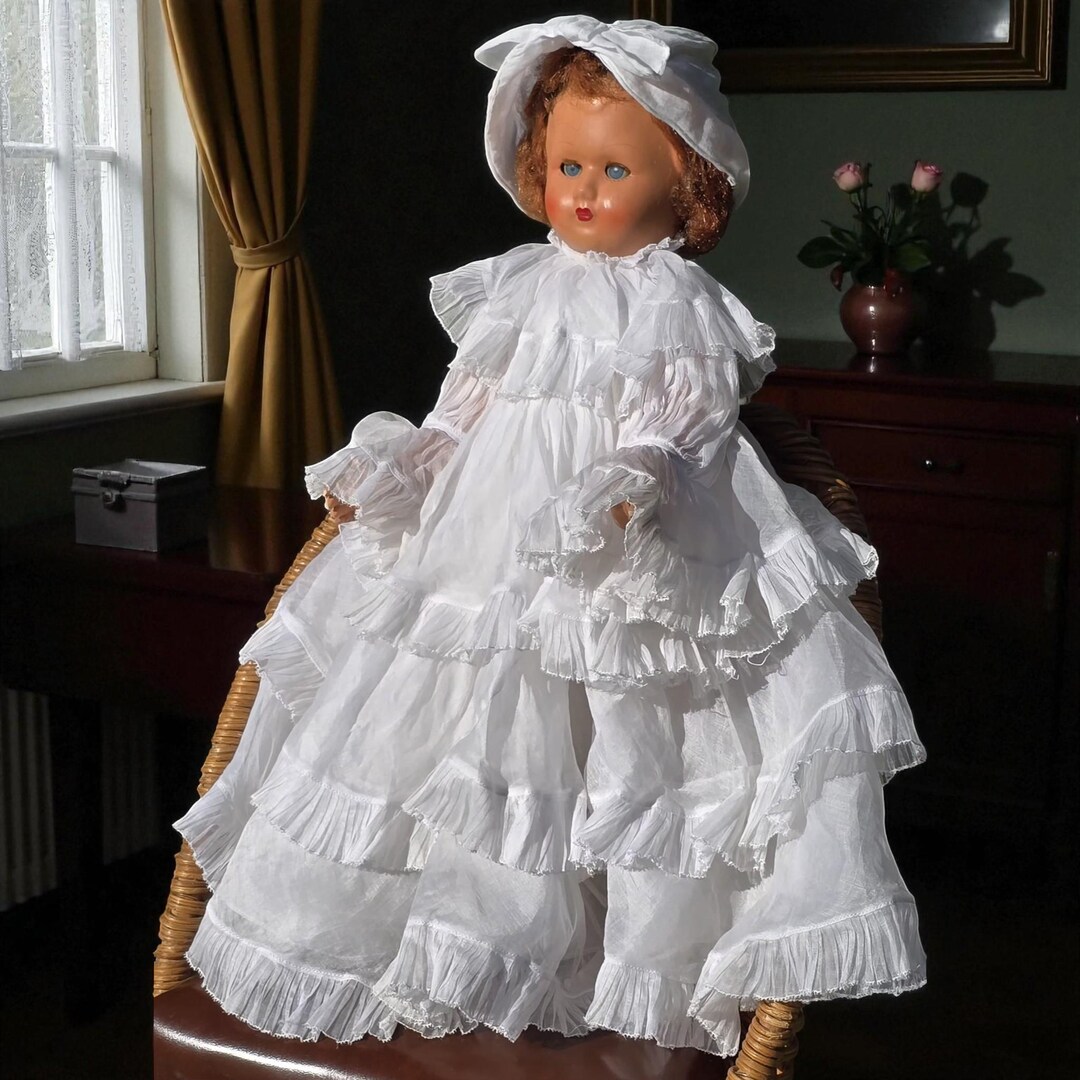 ancienne poupee tete bras composition et chiffons H13 France