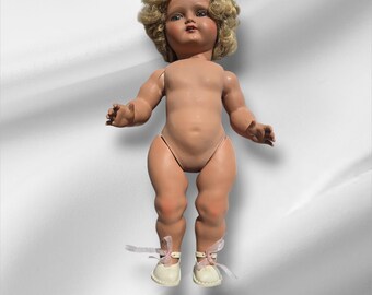 Poupée Bella SGDG 1950 - Rhodoïd Yeux Dormeurs 31 Cm - Vintage France