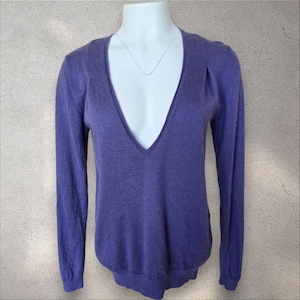 Women's Cashmere V-Neck Sweater by Luxury Brand Eric Bompard