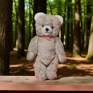 Amazing Rare Antique 1940s French Teddy Bear &quot;Lucien&quot; 12in 30cm beige mohair, collectible toy, antique french teddy bear, perfect gift