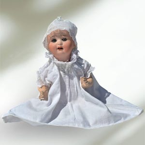 Antique German Bisque Baby  Doll Heubach Köppelsdorf 300 16/0 Marked “Germany”,Early 1900s Poupon, Victorian baby doll,German doll collector