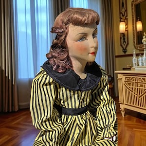 Antique Rare French Boudoir Doll , Original Art Deco Gown, Collectible Heirloom,Art Deco doll,Perfect Gift, Bedroom Doll, Poupée Du Salon